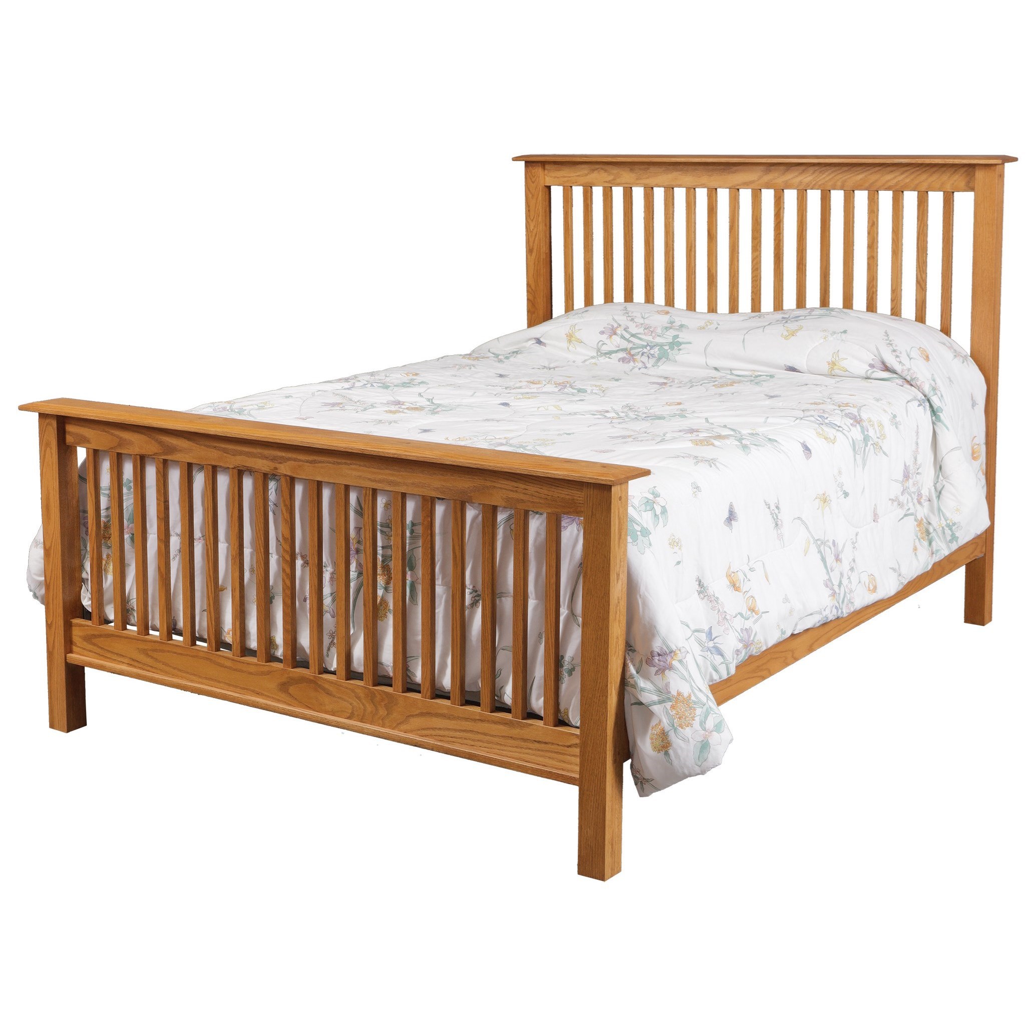Daniel's Amish Simplicity 303314+24+04 King Bed with Slat Style